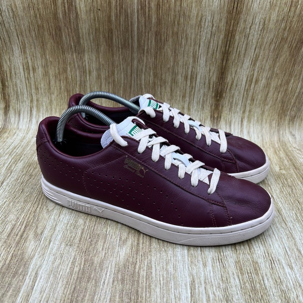 Puma Court Star NM Sneakers Men's Size 10 Burgundy Leather Low Top 357883-08